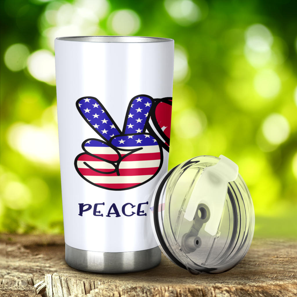 Peace Love Trump Tumbler