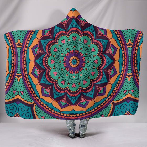 Yoga Mandala Hooded Blanket