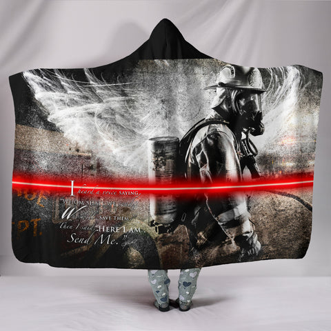 Firefighter 2 by Jason Bullard Hooded Blanket