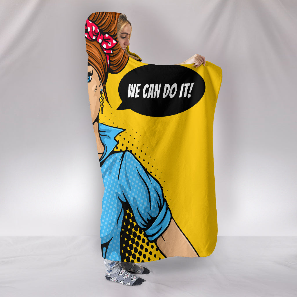 We Can Do It Hooded Blanket