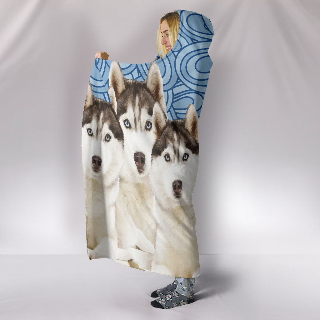 Huskies Hooded Blanket