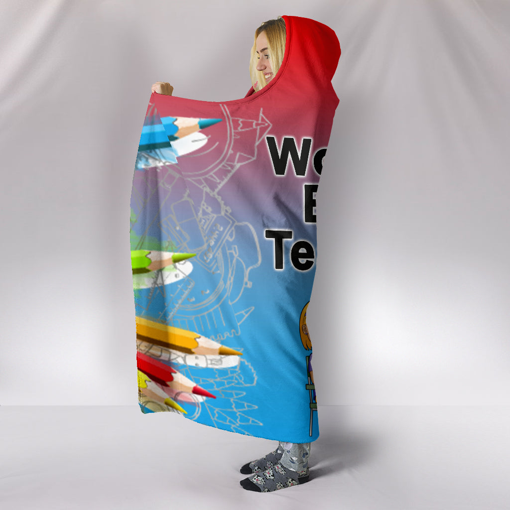 World's Best Teacher Hooded Blanket