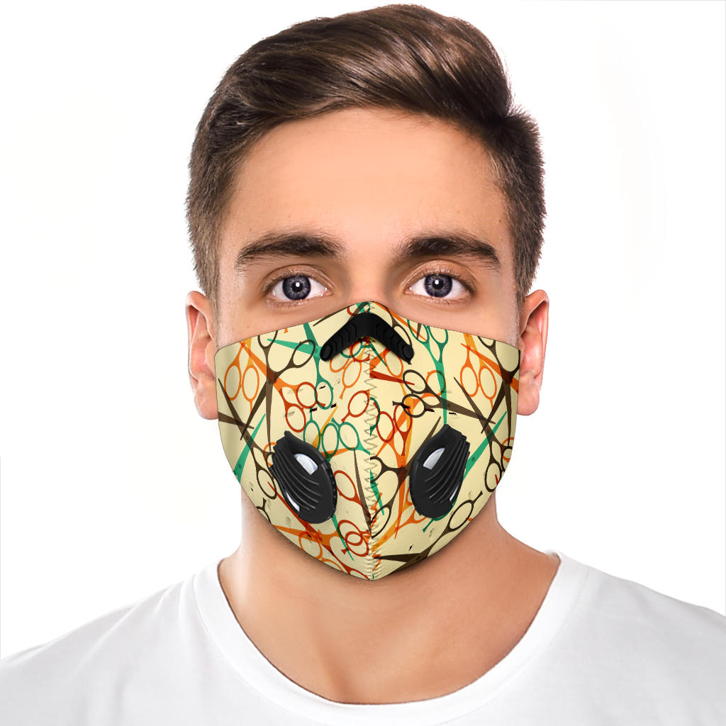 Scissors Pattern Premium Face Mask