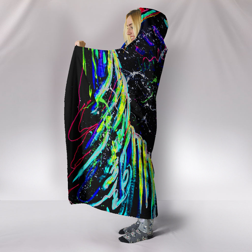 Statue of Liberty by Rock Demarco Hooded Blanket