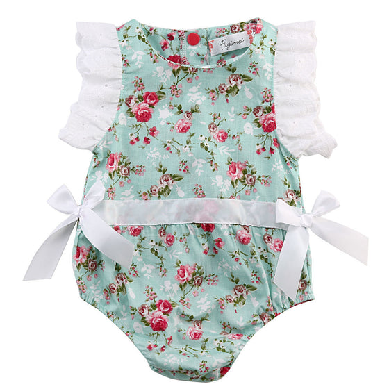 Lace Floral Baby Romper