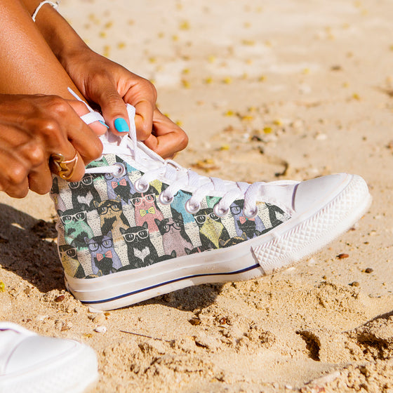 Cat Glasses High Tops