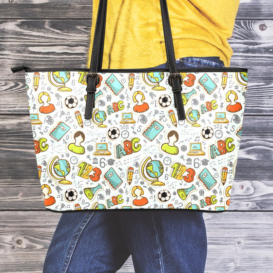 School Days Large Leather Tote