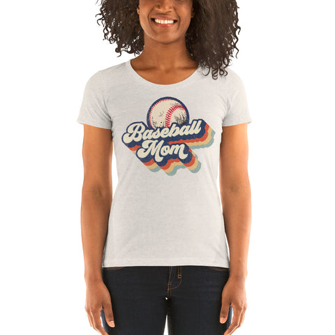 Retro Baseball Mom Ladies' short sleeve t-shirt