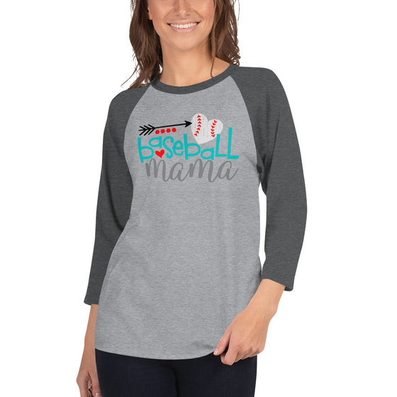 Baseball Mama 3/4 Sleeve Raglan Shirt