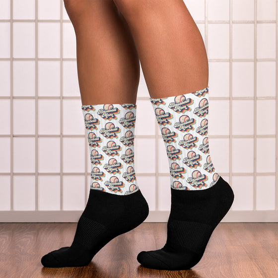 Retro Baseball Mom Socks