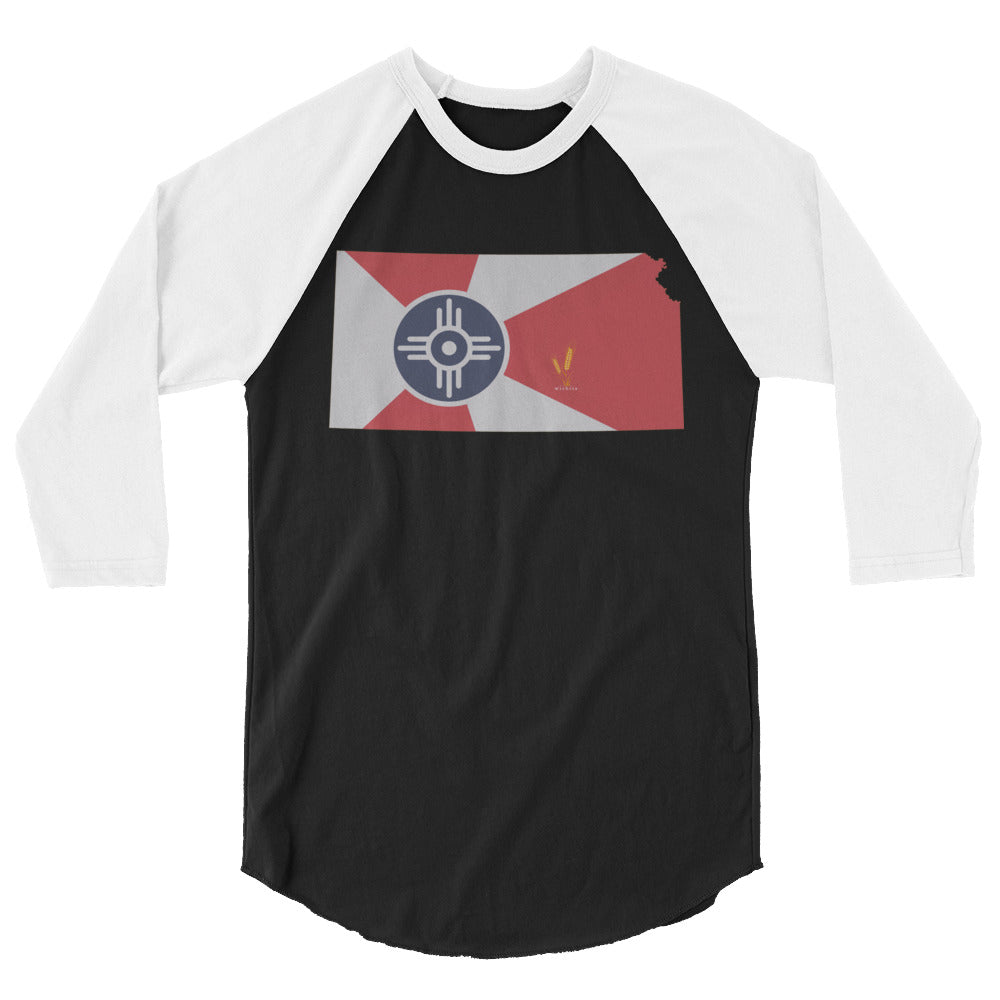 Wichita Flag 3/4 Sleeve Raglan Shirt