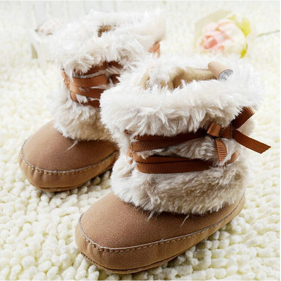 Winter Warm Baby Girl's First Walker Boots