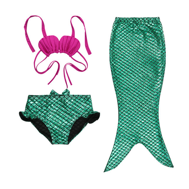 Mermaid Tail 3-Piece Swimsuit