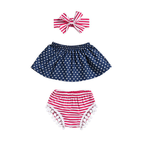 Stars & Stripes Halter Top Outfit