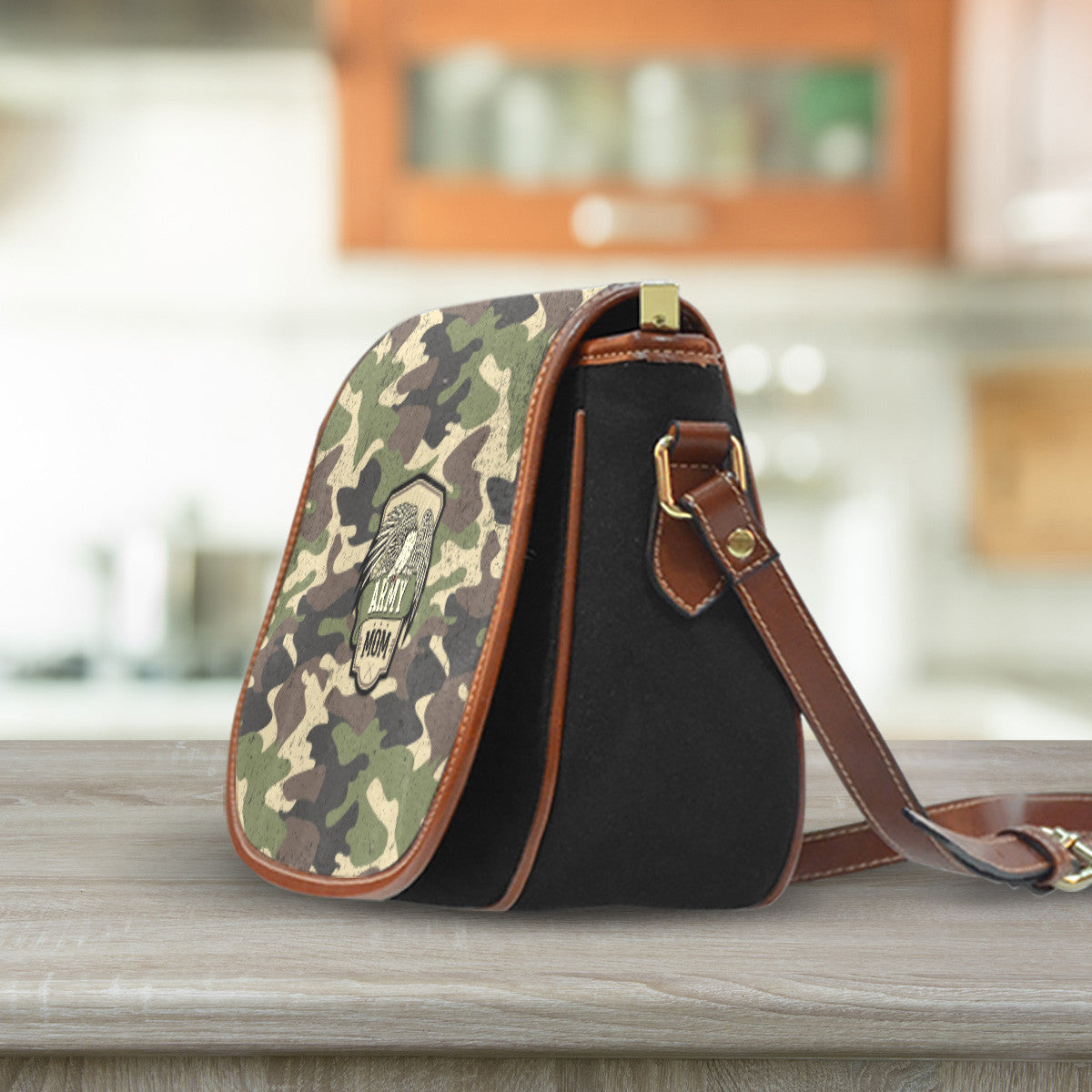 Army Mom Camouflage Saddle Bag