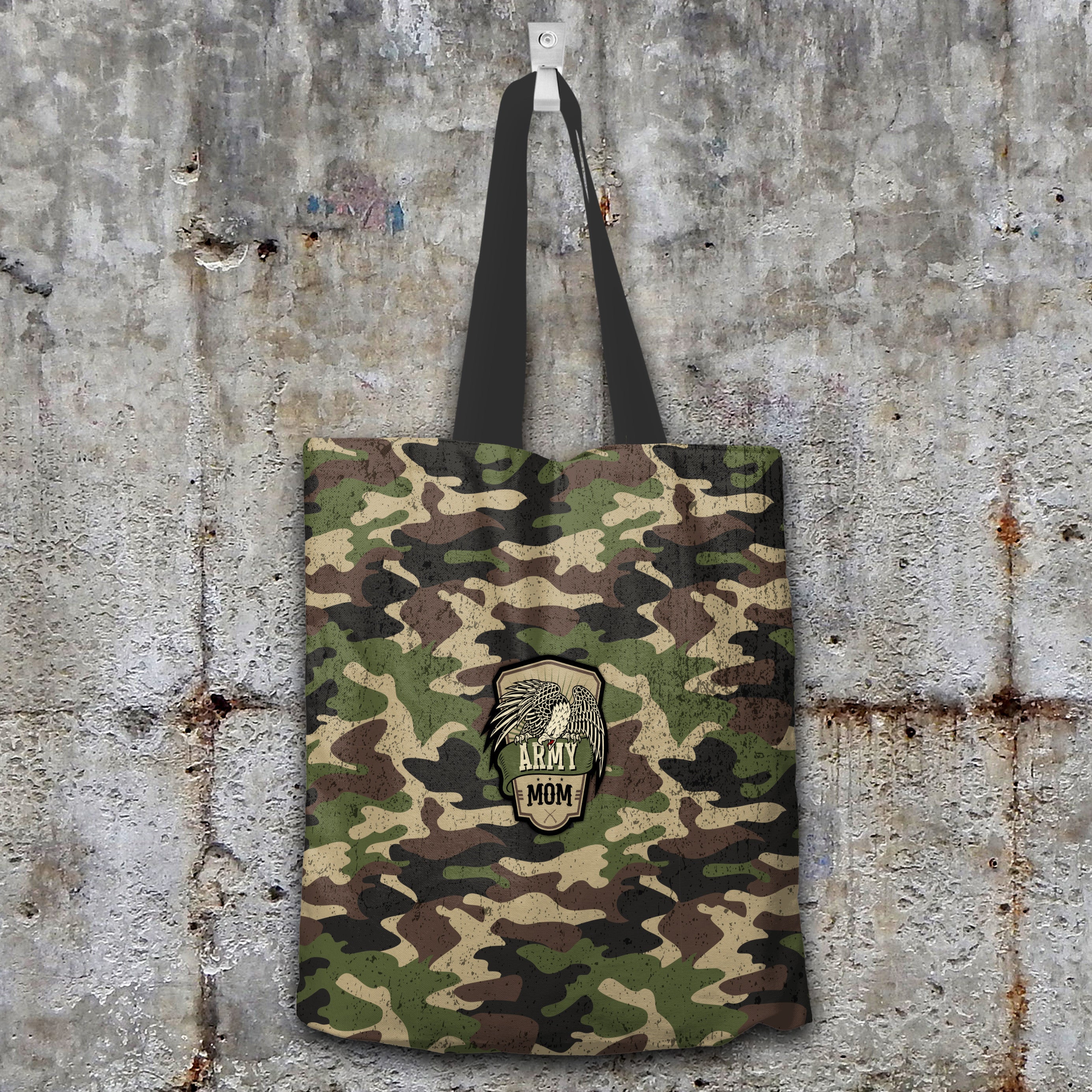 Army Mom Camouflage Tote Bag