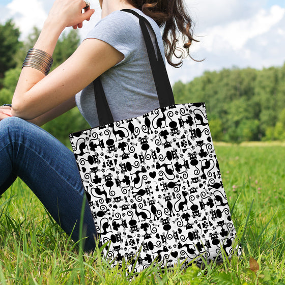 Cats White Tote Bag