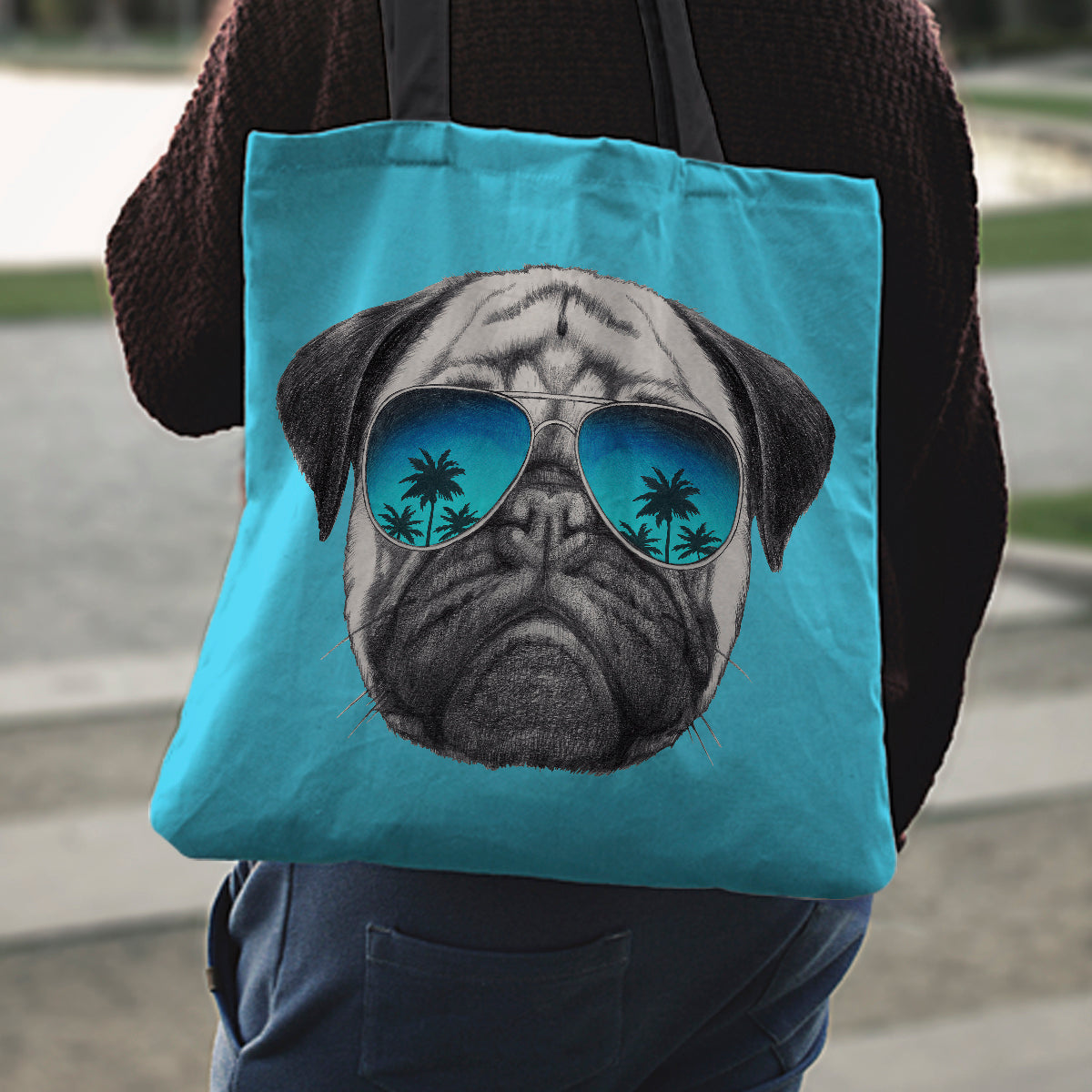 Awesome Pug Tote Bag